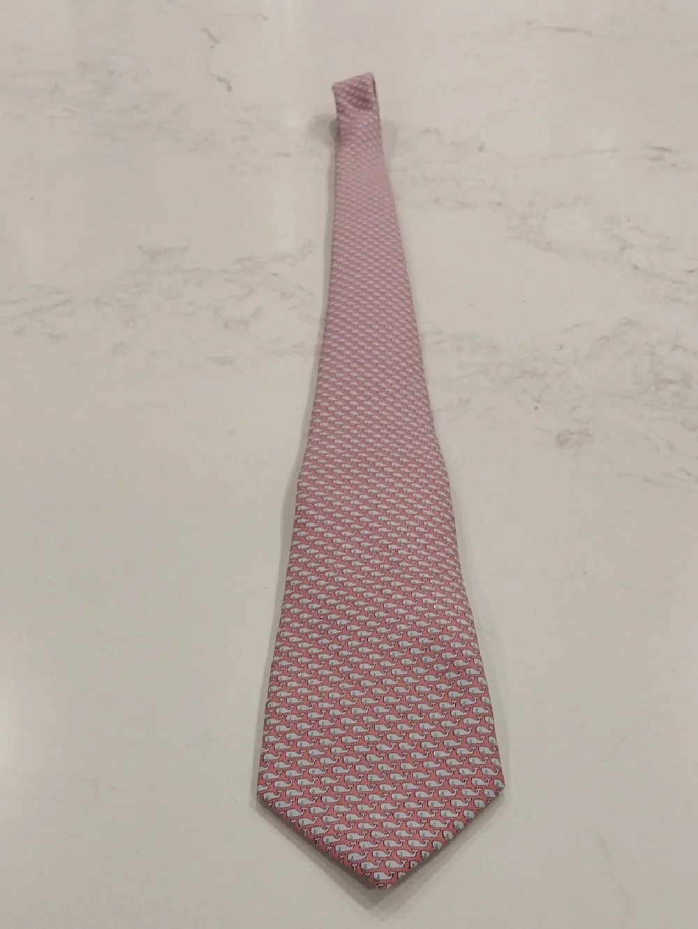 Boys Vineyard Vines Pink Micro-Whale Silk Tie
